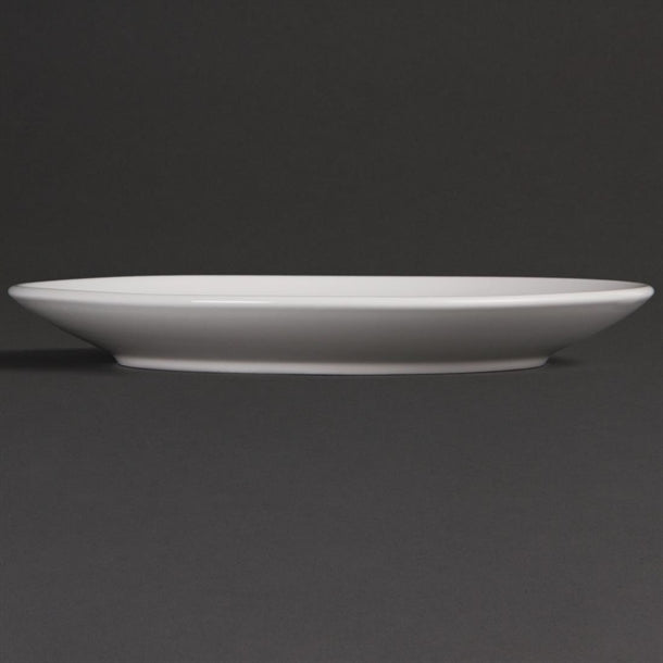Dark Slate Gray Olympia Whiteware Coupe Plates 230mm (Pack of 12)