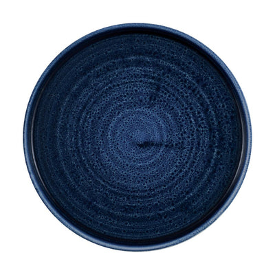 Midnight Blue Churchill Stonecast Plume Walled Plates Ultramarine 220mm (Pack of 6)