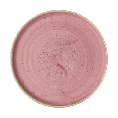 Rosy Brown Churchill Stonecast Walled Plates Pink 220mm (Pack of 6)