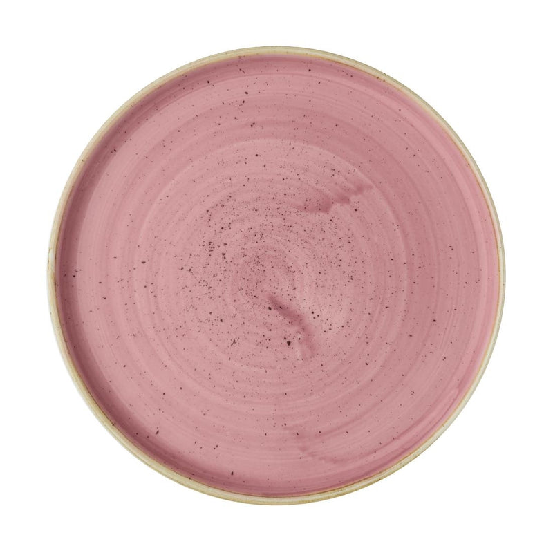 Rosy Brown Churchill Stonecast Walled Plates Pink 220mm (Pack of 6)