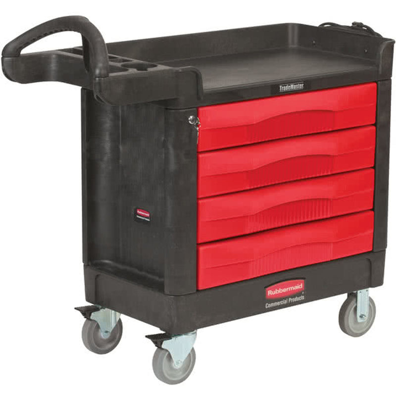 Dark Slate Gray Rubbermaid Trademaster - 4 Drawer Cart