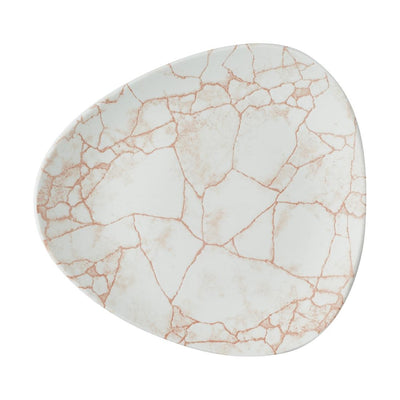 Light Gray Churchill Studio Prints Kintsugi Lotus Plates Coral 178mm (Pack of 12)