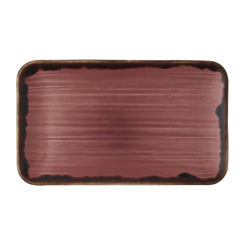 Sienna Dudson Harvest Plum Organic Rectangular Plate 10.6X6.3 inch Box 12