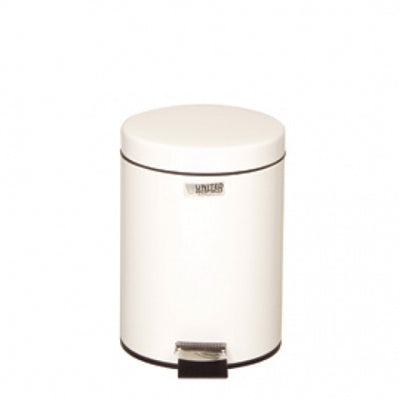 Beige Rubbermaid Small 5.6L Pedal Bin with Plastic Liner - White
