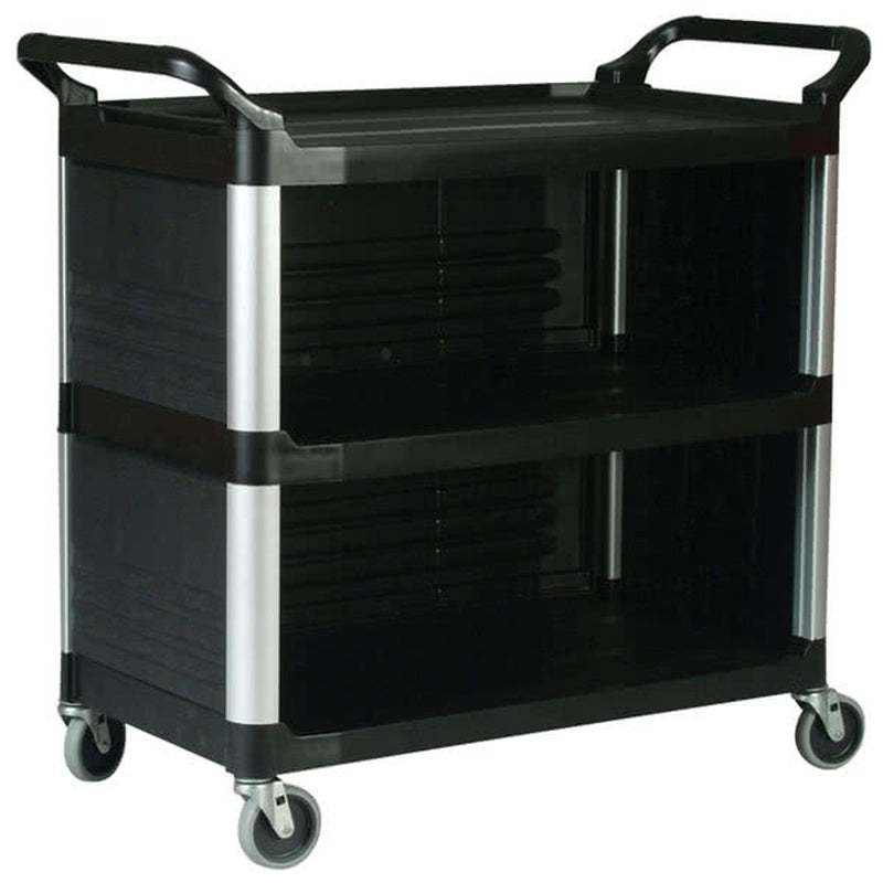 Black Rubbermaid X-Tra Cart Closed 3 Sides - Black