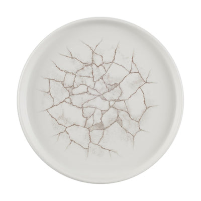 Light Gray Churchill Studio Prints Kintsugi Agate Walled Plates Grey 220mm (Pack of 6)