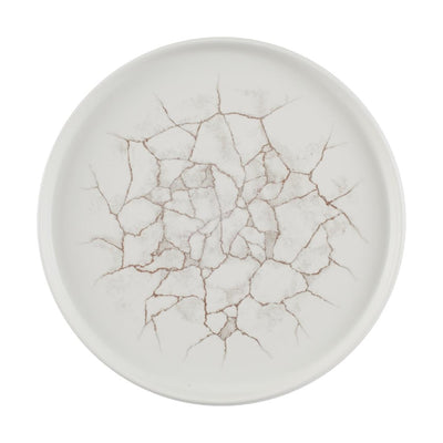Light Gray Churchill Studio Prints Kintsugi Agate Walled Plates Grey 260mm (Pack of 6)