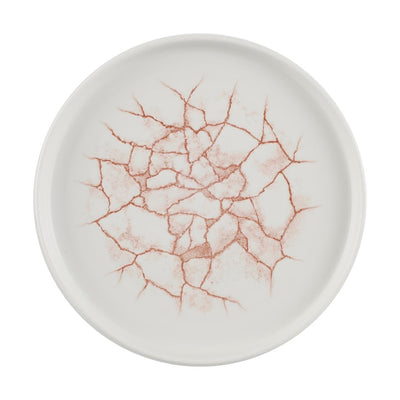 Light Gray Churchill Studio Prints Kintsugi Walled Plates Coral 220mm (Pack of 6)