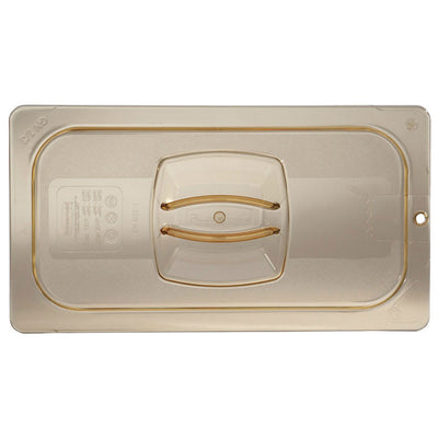 Dark Gray Rubbermaid Hard Cover 1/3 With Peg Hole - Amber