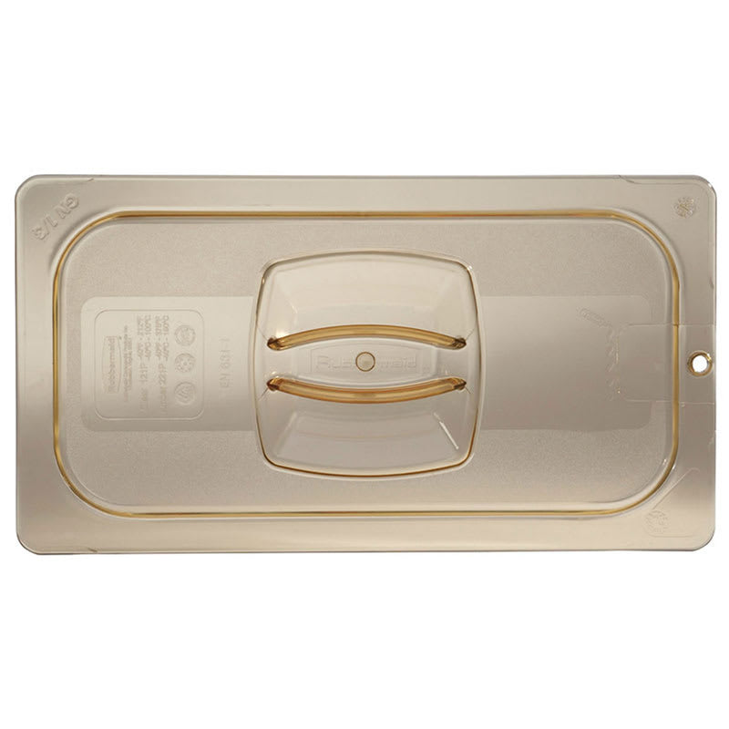 Dark Gray Rubbermaid Hard Cover 1/3 With Peg Hole - Amber