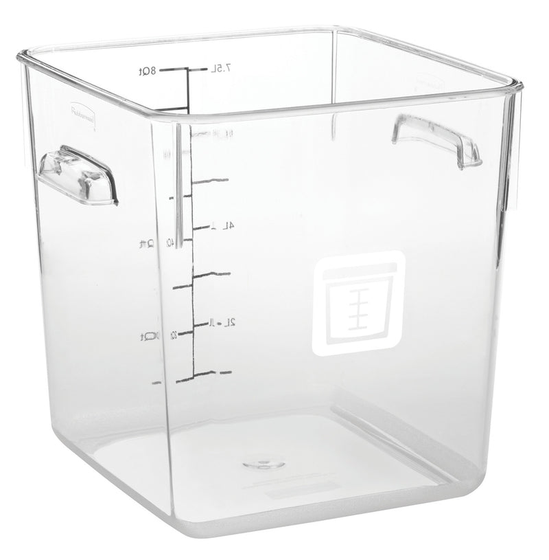 Lavender Rubbermaid Square Container - Clear - 7.6L White
