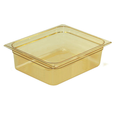 Tan Rubbermaid Gastronorm Food Pan 1/2 100 mm - Amber