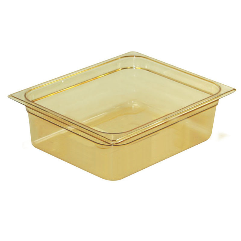 Tan Rubbermaid Gastronorm Food Pan 1/2 100 mm - Amber