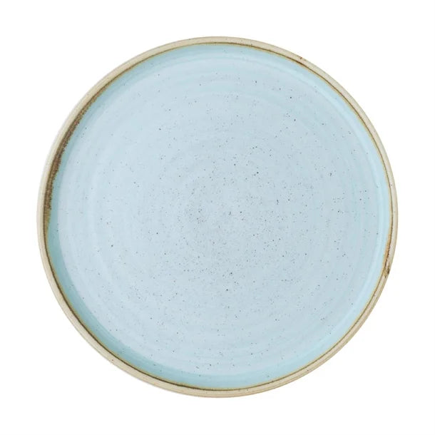 Light Gray Churchill Stonecast Walled Plates Duck Egg 220mm (Pack of 6)
