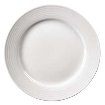 Light Gray Olympia Linear Wide Rimmed Plates 250mm (Pack of 12)