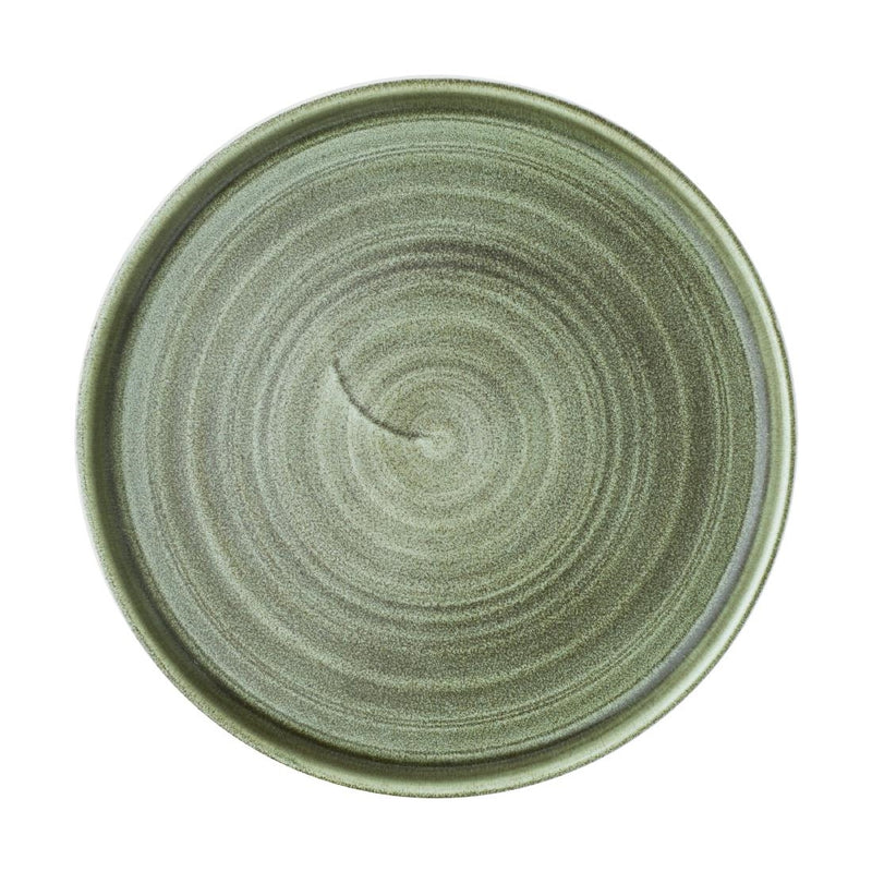 Light Slate Gray Churchill Stonecast Patina Walled Plates Green 220mm (Pack of 6)