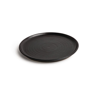 Dark Slate Gray Olympia Canvas Small Rim Round Plate Delhi Black 265mm (Pack of 6)