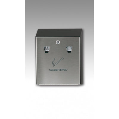 Light Slate Gray Rubbermaid Smokers Station - Black