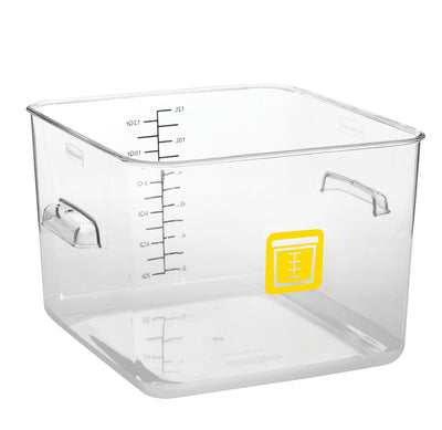 Lavender Rubbermaid Square Container - Clear - 11.4L Yel