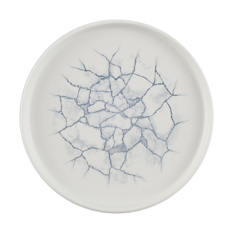 Light Gray Churchill Studio Prints Kintsugi Pearl Walled Plates Grey 220mm (Pack of 6)