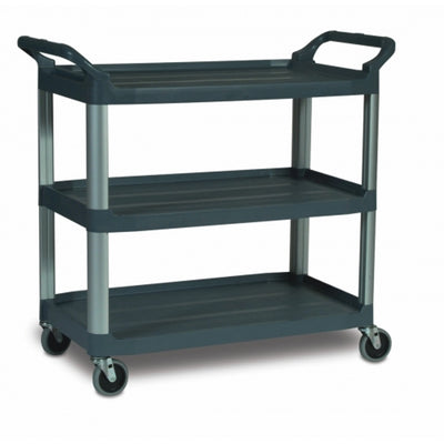 Dark Slate Gray Rubbermaid X-Tra Cart Open - Black