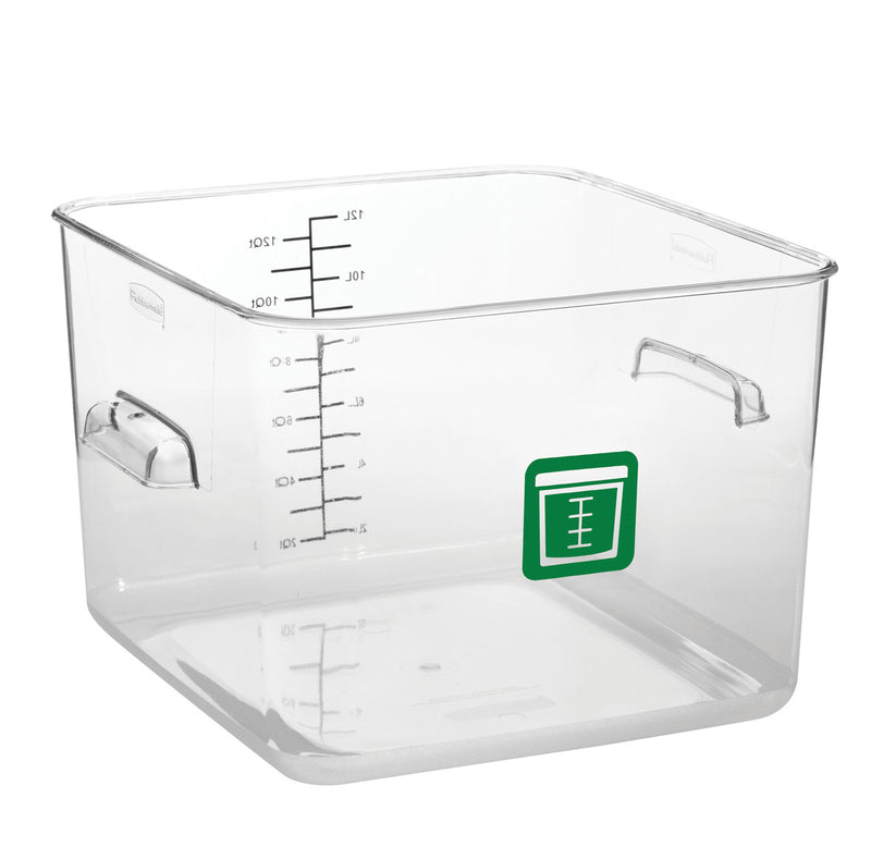 Lavender Rubbermaid Square Container - Clear - 11.4L Green