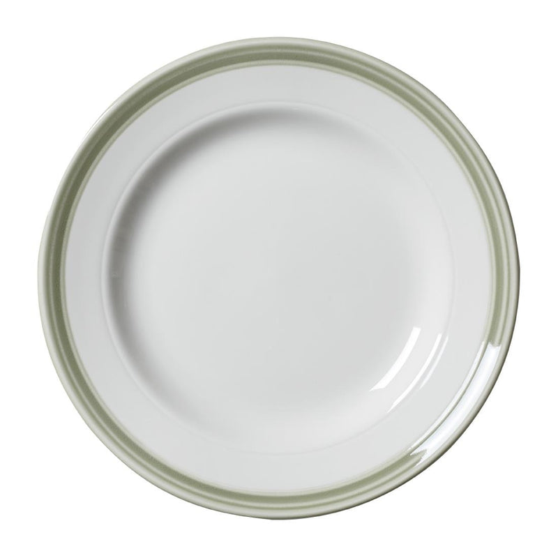 Light Gray Steelite Bead Sage Plates 202mm (Pack of 12)