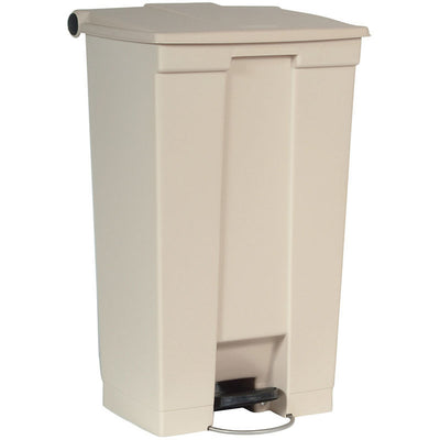 Gray Rubbermaid Step-On Can Mobile 87L Beige