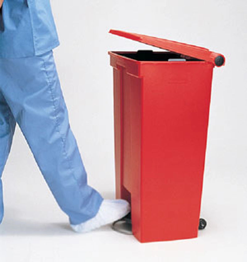 Maroon Rubbermaid Step-On Can Mobile 87L Red