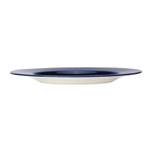 Gray Steelite Willow Azure Gourmet Plates Large Well Blue 285mm (Pack of 6)