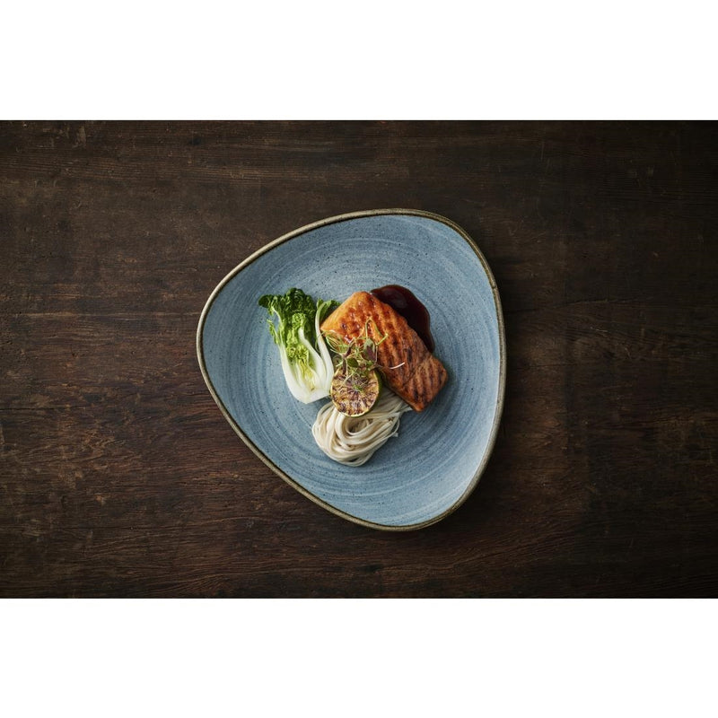 Dark Slate Gray Churchill Stonecast Raw Lotus Plates Teal 254mm (Pack of 12)