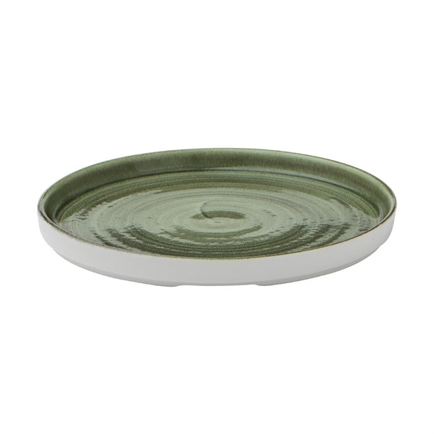 Slate Gray Churchill Stonecast Patina Walled Plates Green 220mm (Pack of 6)