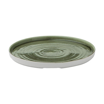 Slate Gray Churchill Stonecast Patina Walled Plates Green 260mm (Pack of 6)
