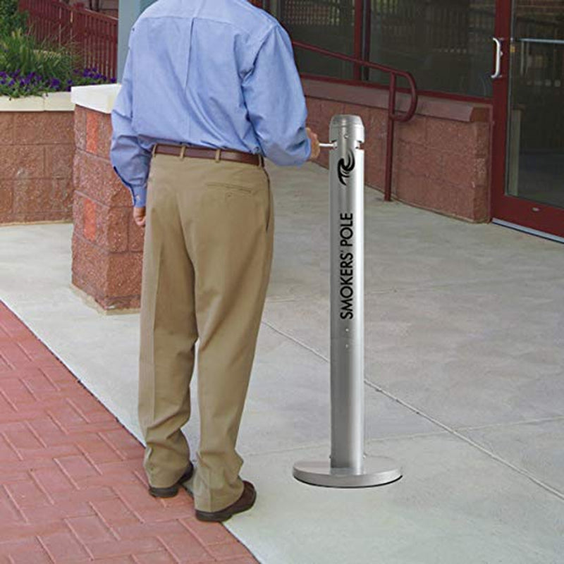 Rosy Brown Rubbermaid Smokers Pole - Silver