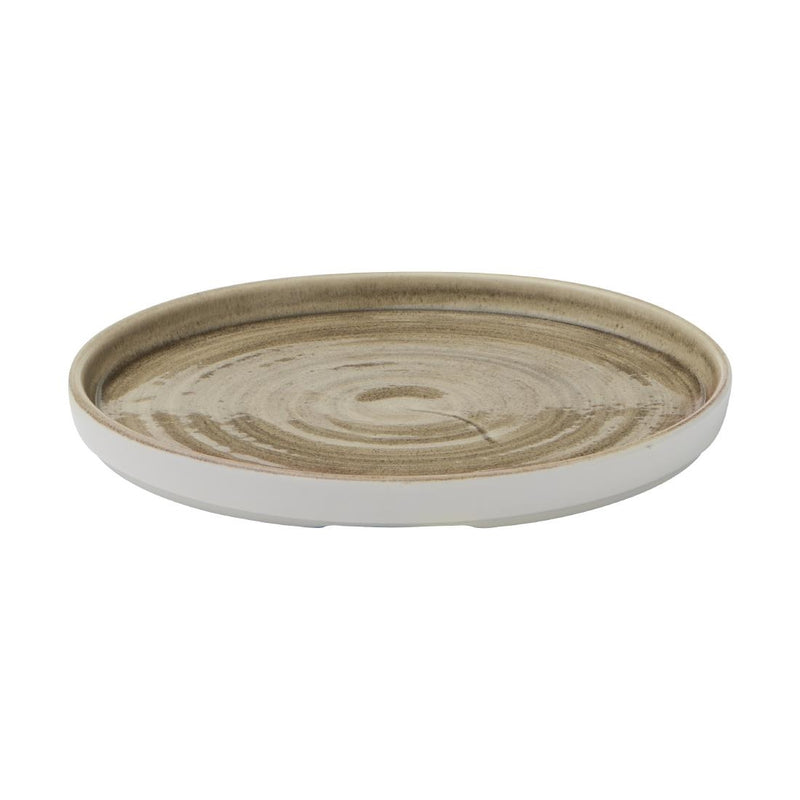 Rosy Brown Churchill Stonecast Patina Antique Taupe Walled Plates 220mm (Pack of 6)