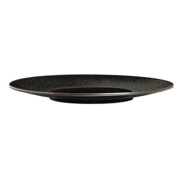 Dark Slate Gray Rene Ozorio Wabi Sabi Glossy Well Rimmed Plate Slate 285mm (Pack of 6)