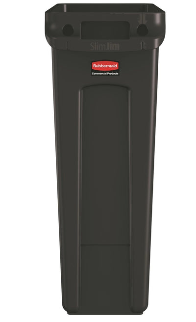 Dark Slate Gray Rubbermaid Slim Jim With Venting Channels 87L - Brown