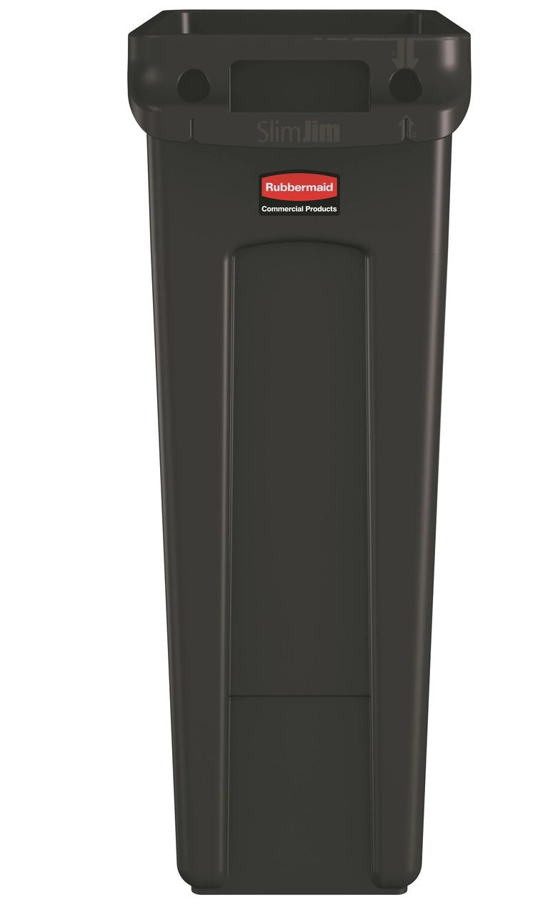 Dark Slate Gray Rubbermaid Slim Jim With Venting Channels 87L - Brown