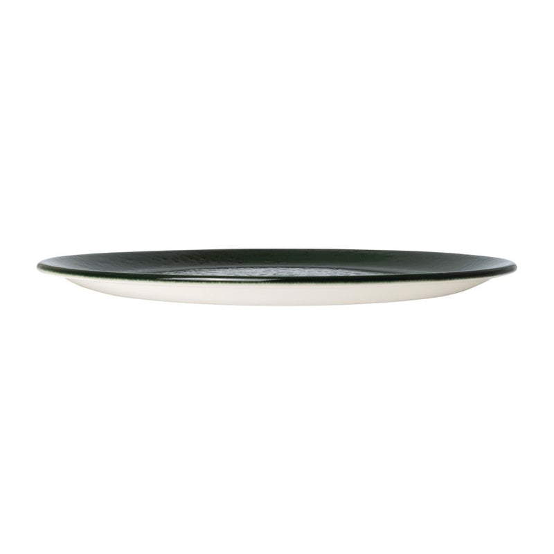 Light Gray Steelite Vesuvius Coupe Plates Burnt Emerald 203mm (Pack of 12)