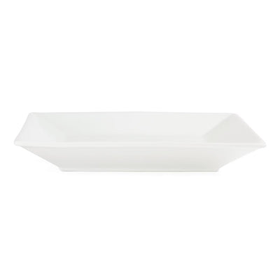 White Smoke Olympia Whiteware Square Plates Wide Rim 250mm (Pack of 6)