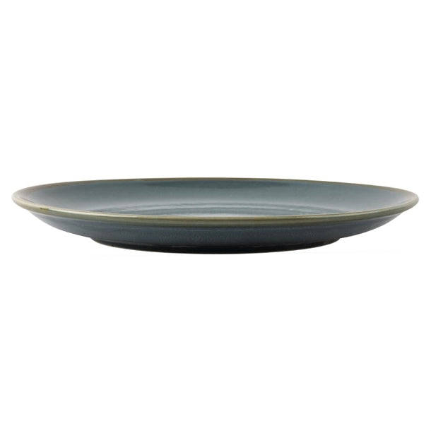 Dim Gray Olympia Kiln Round Plates Ocean 280mm (Pack of 4)