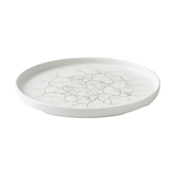 Lavender Churchill Studio Prints Kintsugi Agate Walled Plates Grey 260mm (Pack of 6)