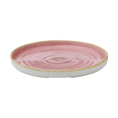 Tan Churchill Stonecast Walled Plates Pink 220mm (Pack of 6)