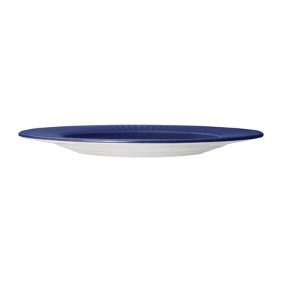 Light Gray Steelite Willow Azure Accent Gourmet Plates Blue 185mm (Pack of 12)