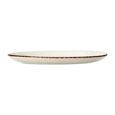 Light Gray Steelite Brown Dapple Oval Coupe Plates 202mm (Pack of 24)