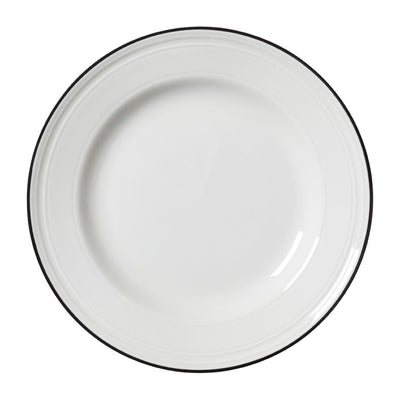 Light Gray Steelite Bead Black Band Plates 203mm (Pack of 12)