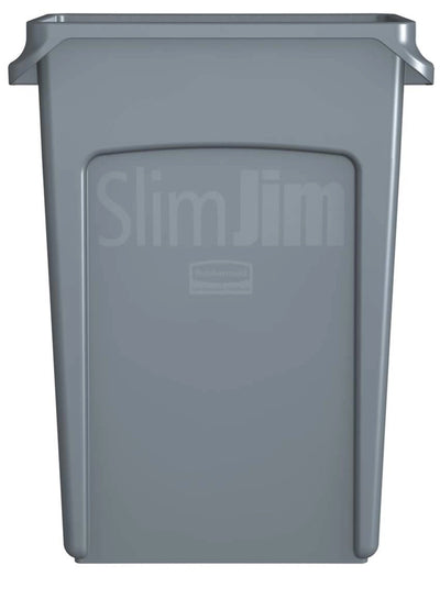 Slate Gray Rubbermaid Slim Jim With Venting Channels 87 L - Grey