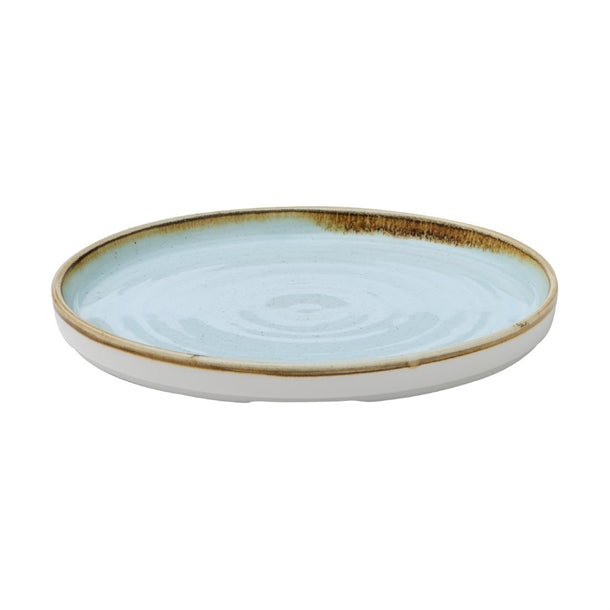 Light Gray Churchill Stonecast Walled Plates Duck Egg 220mm (Pack of 6)