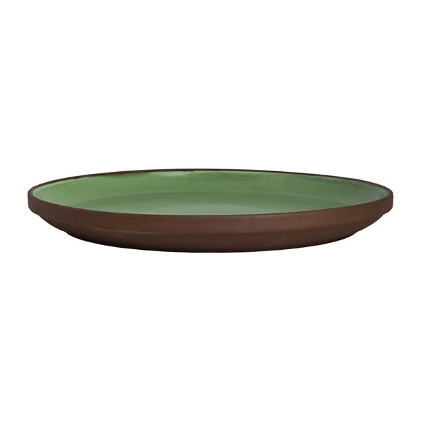 Dark Olive Green Maham Studio Spice Cardamon Plates 240mm (Pack of 12)