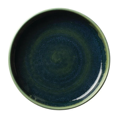 Black Steelite Aurora Vesuvius Burnt Emerald Round Stacking Trays 135mm (Pack of 12)